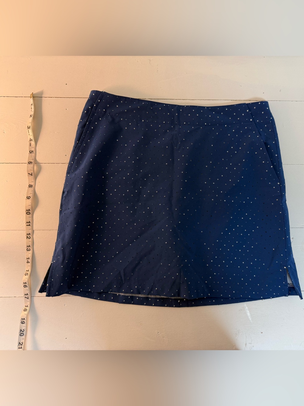 Lady Hagen Navy Blue Polka Dot Skirt